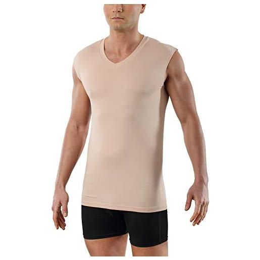 ALBERT KREUZ maglietta intima invisible senza maniche con scollo a v micro modal color carne, taglia m