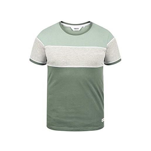 !Solid sinor maglietta a maniche corte t-shirt con stampa da uomo con girocollo cerniera in cotone 100% , taglia: xl, colore: ivy green (3797)