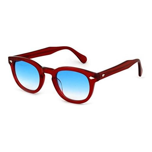 X-LAB xlab 8004 occhiali da sole stile moscot, 48mm, grigio/cobalto fumo, unisex