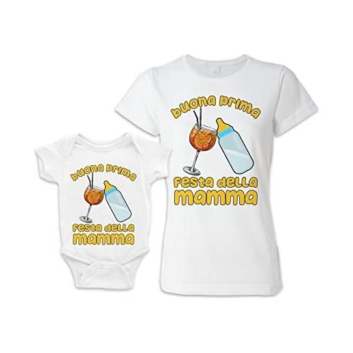Bulabadoo coppia tshirt e body neonato - mamma figlio - figlia- margarita - prima- festa della mamma - baby - party - cocktail - bimbo - bimba - idee regalo