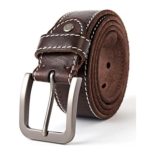 3ZHIYI vintage cintura uomo in pelle di bufalo jeans abbigliamento casual wear