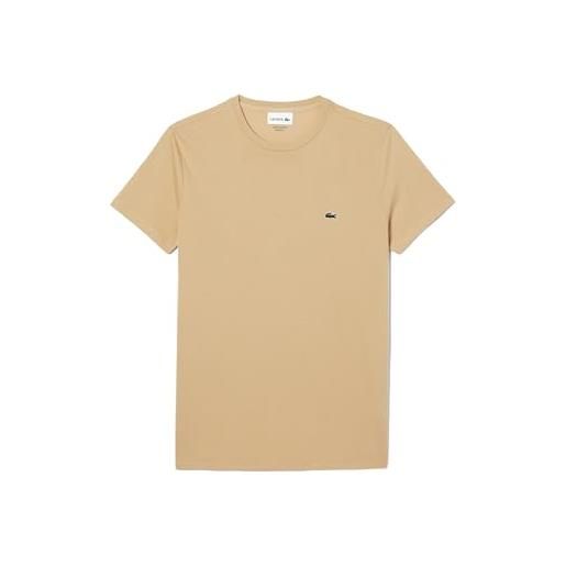 Lacoste - t-shirt da uomo - th6710-00, marrone, xl