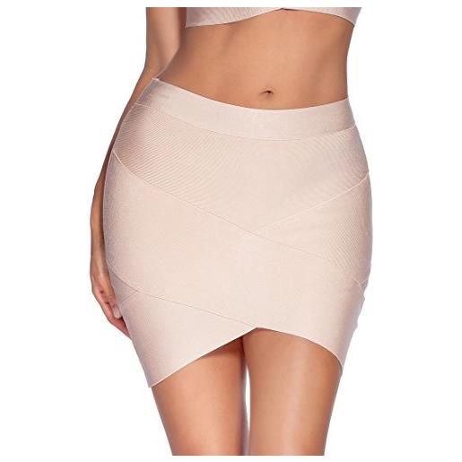 meilun - minigonna aderente da donna rayon bandage, cross. , s
