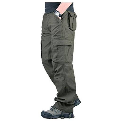 Minetom pantaloni uomo da lavoro cargo pantaloni tattici per esterni con pantaloni multitasche ad asciugatura rapida verde militare 4x-large