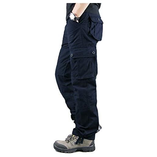 Minetom pantaloni uomo da lavoro cargo pantaloni tattici per esterni con pantaloni multitasche ad asciugatura rapida nero large