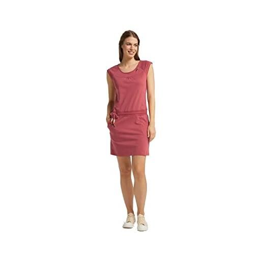 Ragwear penelope - vestito da donna streetwear 100% vegano, rosa, xs