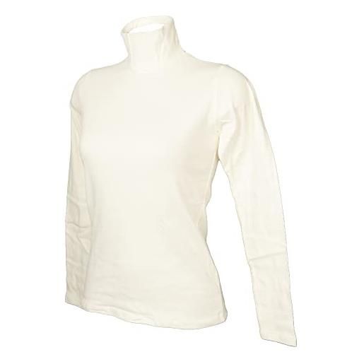 RAGNO lupetto donna maglia mezzo collo manica lunga caldo e soffice cotone bio articolo d274az bio cotton, 082 rosa antico, m