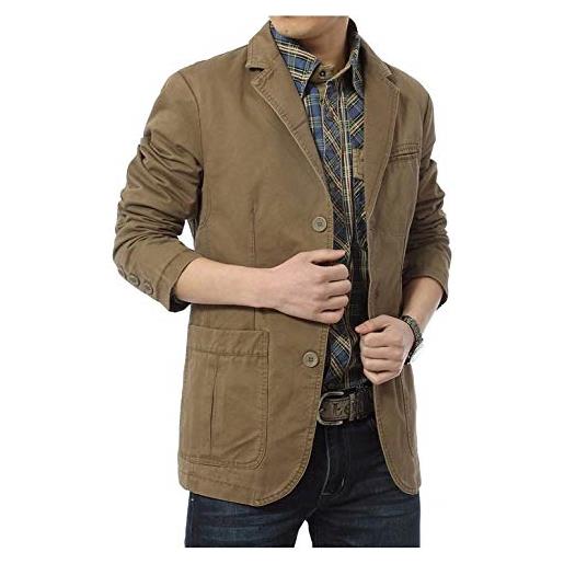 SG-TECH giacca da abito casual da uomo fila singola tre bottoni tinta tunita