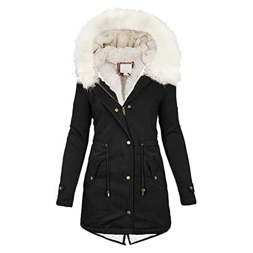 757 cappotti donna invernali cappotto donna donne fodera cappotto donna inverno caldo spessore lunghi cappotti giacca parka con cappuccio di pelliccia
