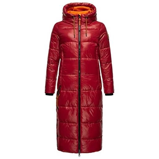 Navahoo cappotto invernale caldo da donna, con cappuccio, angelo di peluche, taglie xs-xxl, rosso sangue, m