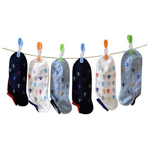 PETTI Artigiani Italiani - calzini bambino, 6 paia di calzini fantasmino bambino, calzini bambino fantasmino maschietto, calzini bambino cotone filo di scozia, 100% made in italy. Panna