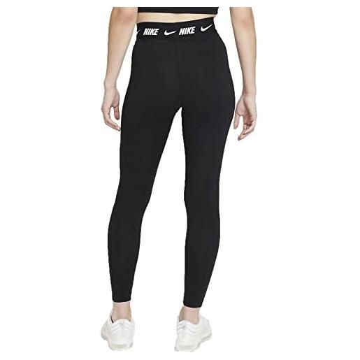 Nike club hw, pantaloni aderenti per donna, nero, s
