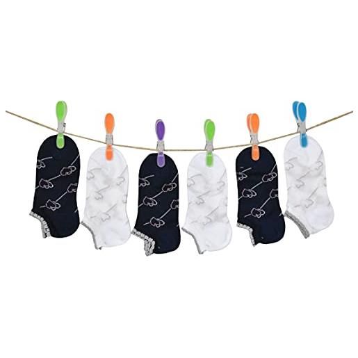 PETTI Artigiani Italiani - calzini bambina, 6 paia di calzini fantasmino bambina, calzini bambino fantasmino femminuccia, calzini bambina cotone filo di scozia, 100% made in italy, cuori