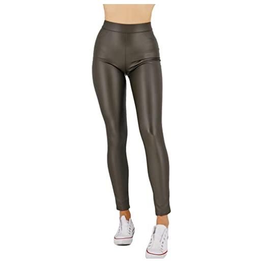JOPHY & CO. pantaloni in ecopelle donna slim skinny (cod. 9807) (l, nero)