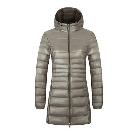 Pengniao piumino lungo leggero donna con cappuccio piumini lunghi leggeri giacca piumino leggeri donna giacconi invernali cappotto piumino trapuntato ultraleggero giubbotti giubbini giacca invernale rosso