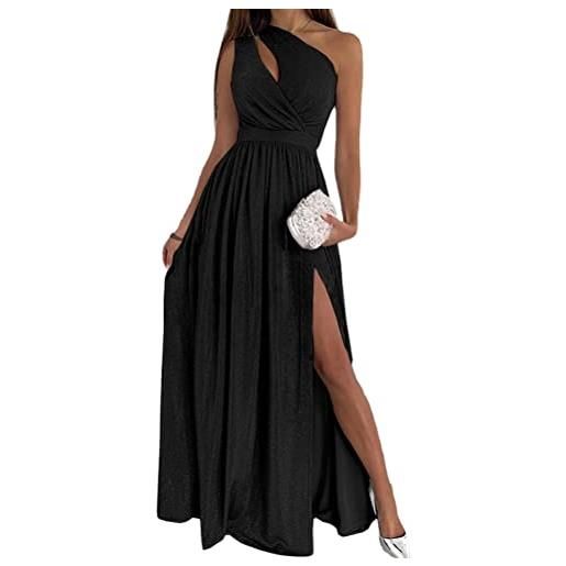 ORANDESIGNE vestito da cerimonia donna elegante lungo estivo con payet da sera abito swing curvy maxi vestitino cocktail ballo abiti party festa a bianco xxl