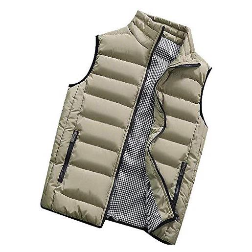 Angel ZYJ smanicato antivento, lavoro giubbino smanicato gilet imbottito uomo elegante autunnali invernali giacche (vino rosso, 4xl)