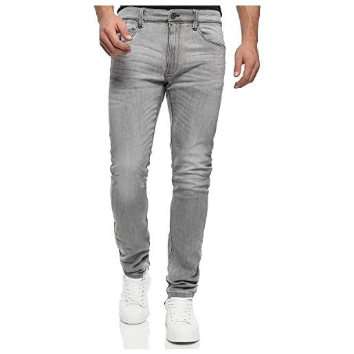 Indicode uomini phoenix jeans pants | pantaloni jeans in misto cotone con 5 tasche vintage grey 34/32