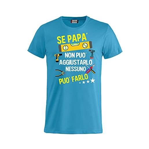 Brollogroup t-shirt se papa' non puo' farlo nessuno puo' aggiustarlo maglietta personalizzata ps 27431-a044 (royal)