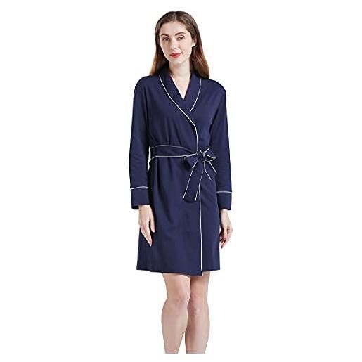 Taigood donne kimono sonno robes signore con scollo a v accappatoio morbido cotone sleepwear loungewear rosa x-large