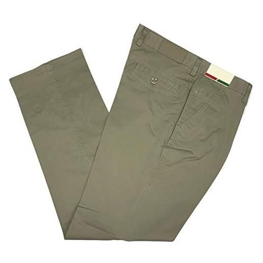 Mastino pantalone uomo estivo tasca america classico elasticizzato vita alta gamba larga colorato (it, numero, 52, regular, regular, verde)