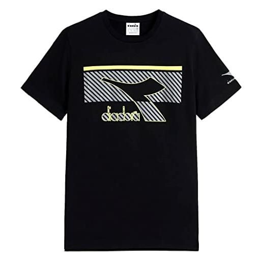 Diadora ss t-shirt twist big logo uomo maglia cotone stampa fantasia 102.178167 taglia l colore principale black
