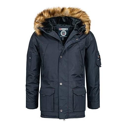 Geographical Norway abiosaure parker - giacca invernale da uomo, blu navy, m