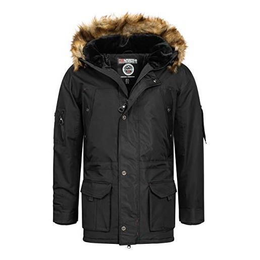 Geographical Norway abiosaure parker - giacca invernale da uomo, blu navy, xl