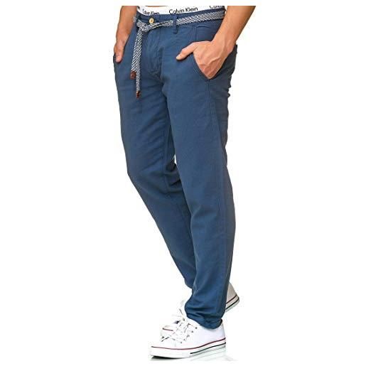 Indicode uomini bryne pants | pantaloni in cotone e lino. Lt grey xxl