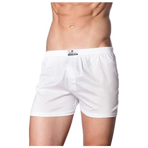 marcLuis - boxer economico in morbido cotone jersey mercerizzato, confezione da 6 pezzi, colore: bianco, taglia xxxxxxl