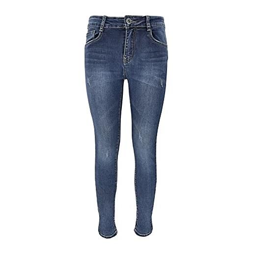 JOPHY & CO. pantalone jeans denim donna in cotone elasticizzato con cinque tasche, articoli & stili vari. (cod. 881, m)