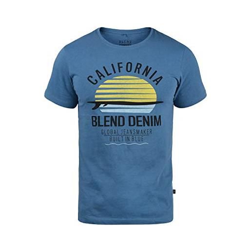 b BLEND blend califo magliette t-shirt a maniche corte con stampa da uomo con girocollo taschino, taglia: xxl, colore: offwhite (70005)