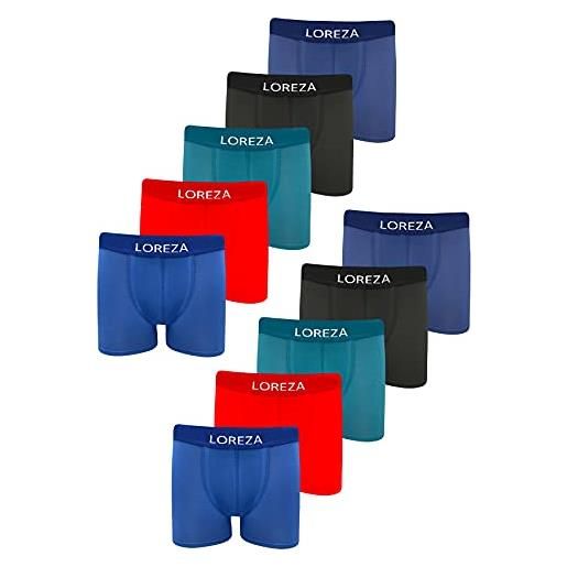 LOREZA ® 10 boxer da ragazzo - cotone - modello 4-4-5 anni