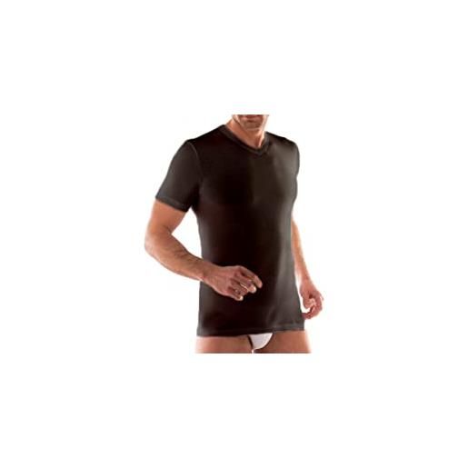 Liabel pack 3 t-shirt caldo cotone uomo bianco/nero (3 t-shirt nero scollo v. - 8)