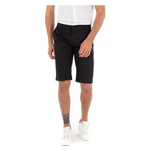 Giosal bermuda uomo pantalone corto tinta unita tasca america cotone casual (44, beige)