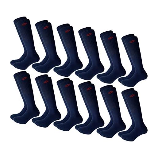 Lotto 12 paia calze calzini uomo basket blu l/xl