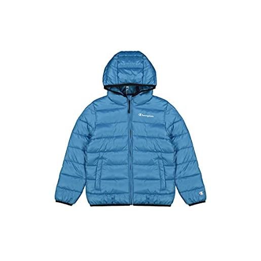 Champion legacy outdoor hooded giacca unisex - bambini e ragazzi, azzurro, 9-10 anni
