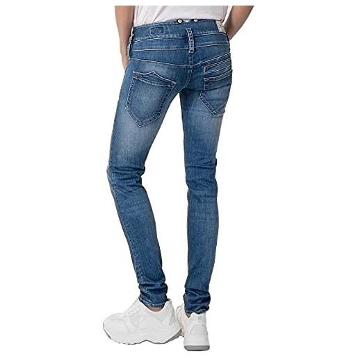 Herrlicher pitch slim organic denim jeans, blue sea l30, w27/l30 donna