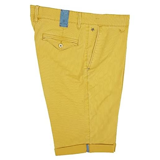 SEA BARRIER pantaloncini uomo estivi regular elasticizzati eleganti 48 50 52 54 56 58 60 62 (56 - giallo)