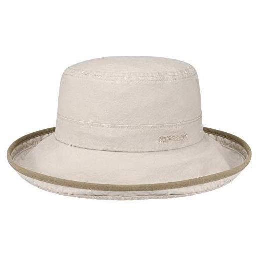 Stetson cappello estivo lonoke delave donna/uomo - sportivo da sole con pistagna primavera/estate - l (58-59 cm) beige