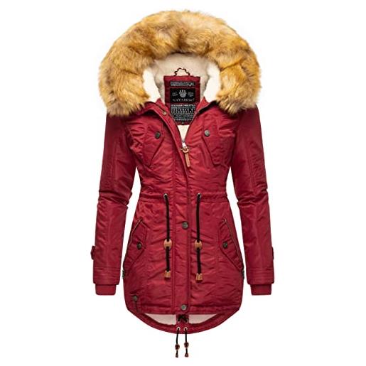 Navahoo la viva cappotto invernale da donna rosso vinaccia s