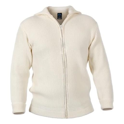 Blauer Peter - cardigan con zip - in lana merino - 10 colori, colore: antracite-screziato, taglia: 46