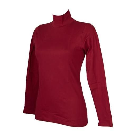 RAGNO lupetto mezzo collo donna maglia manica lunga caldo biocotton articolo d136tv, 170 rosso - red, xl