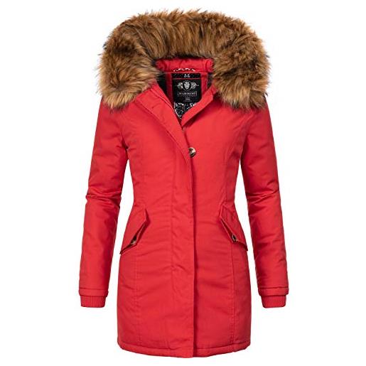 Marikoo - cappotto invernale da donna karmaa-prc, xs - xxl colore: rosso s