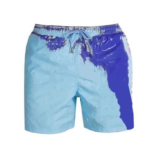 Nemopter - pantaloncini da bagno da uomo, colore cangiante, temperatura cambia colore, per uomo bleu à violet l