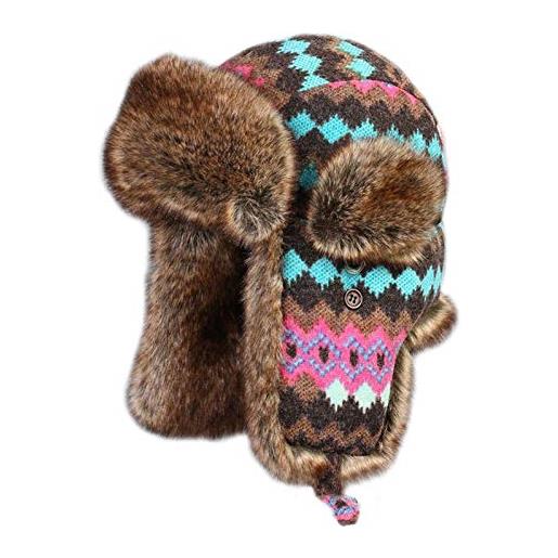 Insun cappello da aviatore berretto antivento invernale cappelli russo per adulti e bambini multicolore 5 xl