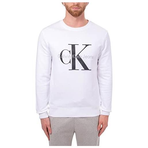 Calvin Klein jeans - felpa uomo girocollo con logo - taglia xl