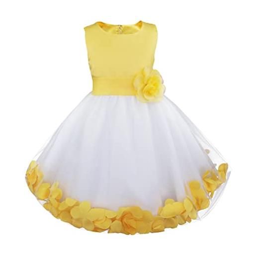 iEFiEL vestito bambina cerimonia tulle abito da principessa ricamato fiore vestito da sposa damigella d'onore 2-14 anni lavanda 10 anni