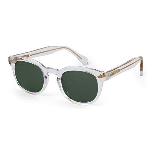 X-LAB xlab 8004 occhiali da sole stile moscot, 48mm, trasparente/azzurro, unisex