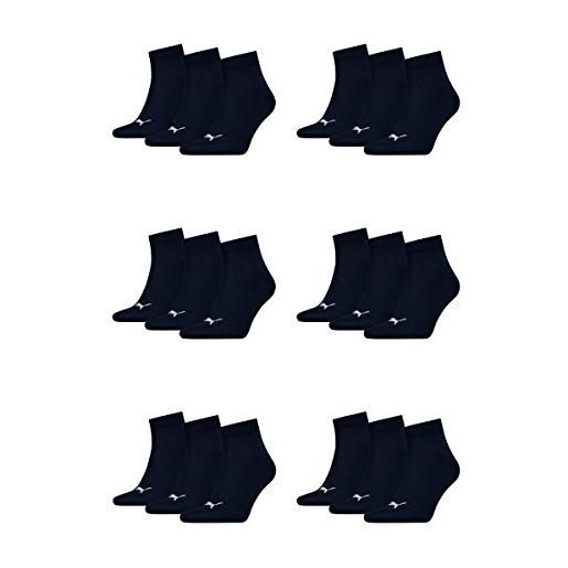 PUMA 18 pair puma sneaker quarter socks unisex mens & ladies, farben: 321 - navy, socken & strümpfe: 39-42